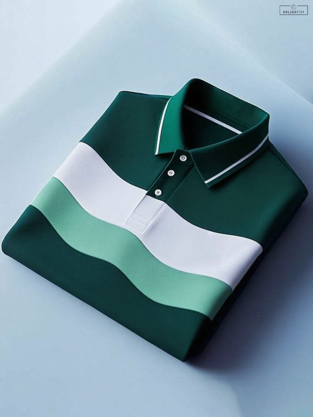 Men's Elegant Striped Short Sleeve Business Casual Polo Shirt - Premium Polyester Comfort