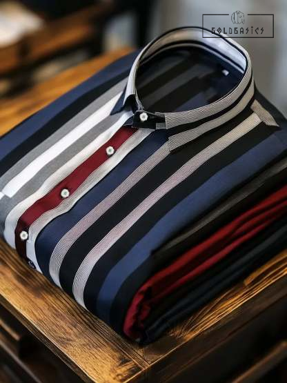 Men's Luxury Romantic Contrast Print Long Sleeve Shirt - Vintage Casual Style