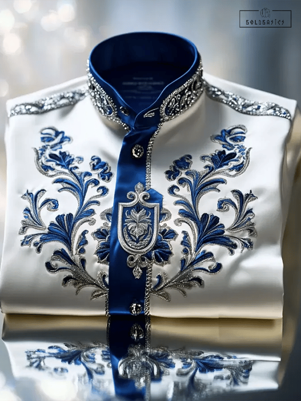 Men's Luxury Tribal Print Long Sleeve Casual Western Style Shirt