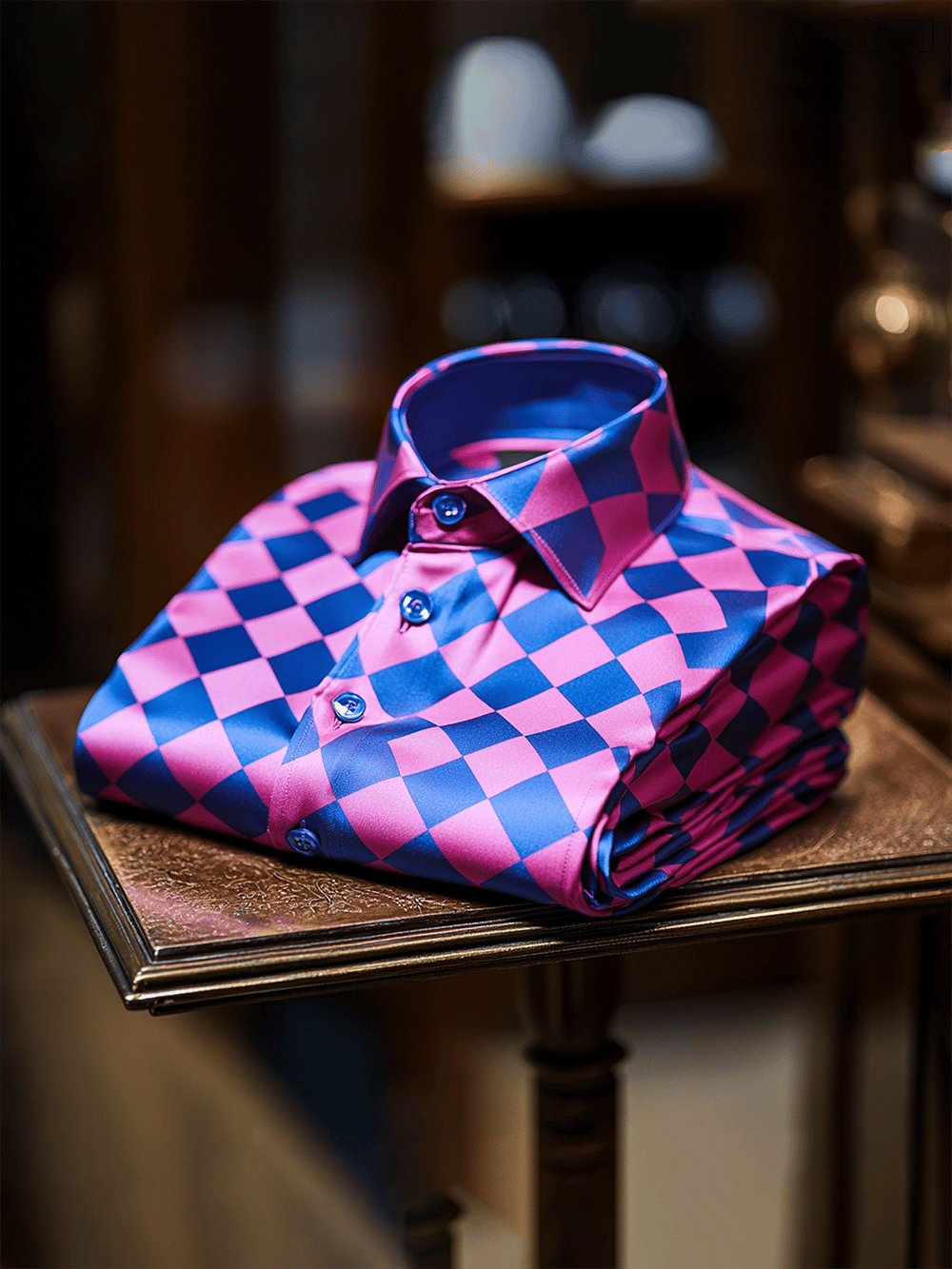 Stylish Men's Diamond Pattern Polo Shirt: Short Sleeve, Lapel, Business Casual Comfort